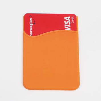 Ontario Selvklebende kortholder til mobil orange (ONT-CARD-OR)