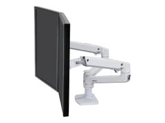 Ergotron LX Dual Side-by-Side Arm monteringssett - Patented Constant Force Technology - for 2 LCD-skjermer - hvit