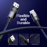 Ugreen DisplayPort 1.4-kabel 2m - flettet (80392)