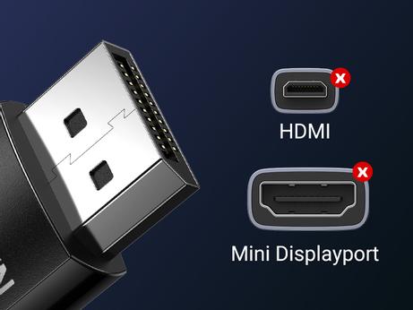 Ugreen DisplayPort 1.4-kabel 2m - flettet (80392)