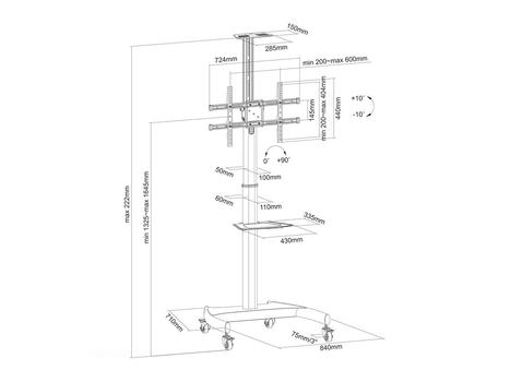 Neomounts by Newstar Mobile Monitor/ Tv Floor (PLASMA-M1900E)