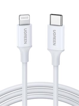 Ugreen USB-C til Lightning M/M kabel 1m hvit (10493)