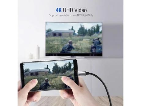 Ugreen USB-C til HDMI kabel Aluminum 1.5m (Gray Black) (50570)