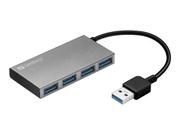 Sandberg USB 3.0 Pocket Hub - hub - 4 porter (133-88)