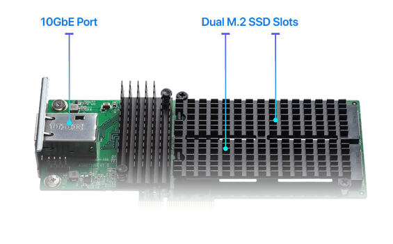 Asustor AS-T10G3 10GbE & M.2 Card for AS6704T/ AS6706T,  AS65XXR, AS71XXR (92G01-N10T0004)