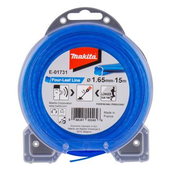 Makita trimmertråd - kløverformet 1.65mm x15meter for DUR181, DUR189, DUR193, UR100D (E-01731)