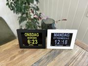 Ontario lettleselig kalender-klokke for eldre med Alzheimers,  demens (ONT-DC803-BLACK)