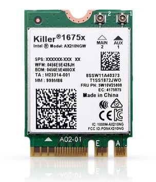 Intel Killer Wi-Fi 6E AX1675 Bluetooth 5.3 nettverksadapter - M.2 (AX210.NGWG.NVX)
