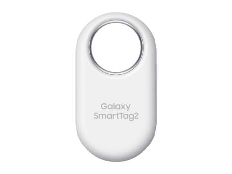 Samsung Galaxy SmartTag2 sporingsbrikke (hvit) Utskiftbart batteri, IP67, opptil 700 dager batteritid (EI-T5600BWEGEU)