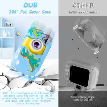 Barnekamera lys blå dinosaur (X101C-BL-DINO)