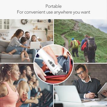 Naipo håndholdt massasjestav med varme oppladbar (MGPC-806P)