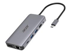 Acer 12-In-1 Type-C Adapter - dokkingstasjon - USB-C - 2 x HDMI, DP - 1GbE