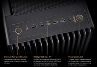 ASUS ProArt PA602 E-ATX case med front USB-C 20 Gbps (90DC00J0-B09000)