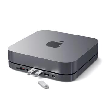 Satechi Type-C Aluminium Stand & Hub for Mac mini (2023), Mac mini (M1, 2020), Mac mini (2018), Mac Studio (2023), Mac Studio (2022)
