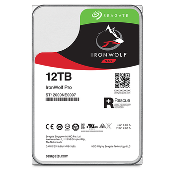 Seagate IronWolf Pro 12TB 7200rpm 256MB SATA 6Gb/s 3.5" harddisk (ST12000NT001)