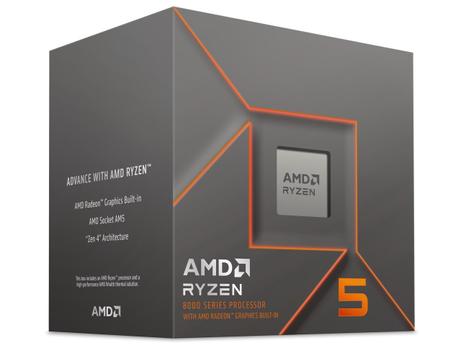 AMD Ryzen 5 8500G - AM5 6 kjerner, 12 tråder, 3.5GHz - 5.0GHz, 22MB Cache, DDR5, PCIe 5.0, 65W TDP, Radeon 740M, Wraith Stealth-kjøler (100-100000931BOX)