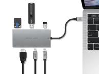 Pepper Jobs kombinert USB-C-adapter,  SSD-kabinett,  SD-kortleser (TCH-7M2UD)