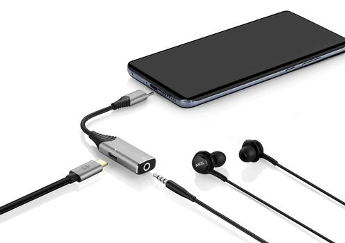 Pepper Jobs USB-C til 3.5mm audio-adapter med innebygd DAC og ladeport (C2PDA-PLUS)