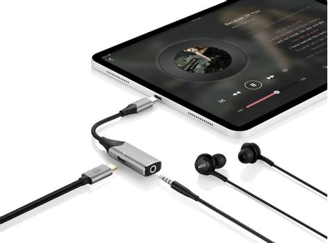 Pepper Jobs USB-C til 3.5mm audio-adapter med innebygd DAC og ladeport (C2PDA-PLUS)
