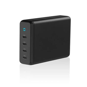 Pepper Jobs 165W GaN hurtiglader PPS 4x USB-C PD 3.0, inkludert strømledninger for Europa, England og USA (GaN-PD165W)