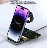 Pepper Jobs 4-i-1 trådløs ladestasjon 15W inkludert nattlysfunksjon (MWC-A8)