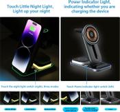 Pepper Jobs 4-i-1 trådløs ladestasjon 15W inkludert nattlysfunksjon (MWC-A8)