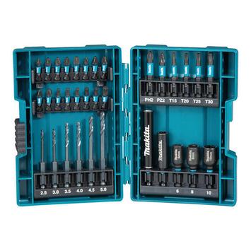 Makita B-66896 Impact Black bitssett med 38 deler til 1/4" bitsfeste (B-66896)