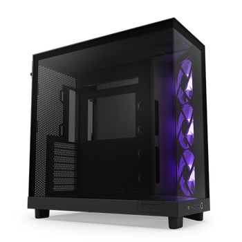 NZXT H6 Flow RGB - svart Compact Dual-Chamber Mid-Tower Airflow Case with RGB Fans (CC-H61FB-R1)