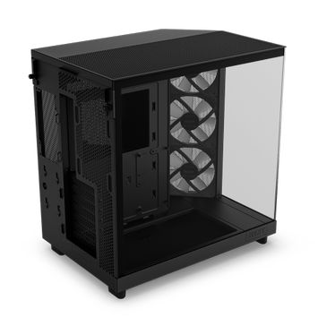 NZXT H6 Flow RGB - svart Compact Dual-Chamber Mid-Tower Airflow Case with RGB Fans (CC-H61FB-R1)