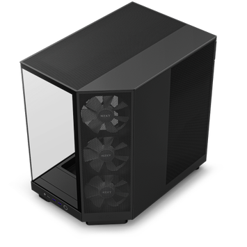 NZXT H6 Flow RGB - svart Compact Dual-Chamber Mid-Tower Airflow Case with RGB Fans (CC-H61FB-R1)