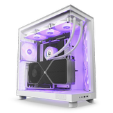 NZXT H6 Flow RGB - hvitt Compact Dual-Chamber Mid-Tower Airflow Case with RGB Fans (CC-H61FW-R1)
