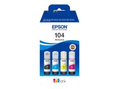 Epson EcoTank 104 - 4-pack - svart, gul, cyan, magenta - original - blekkrefill