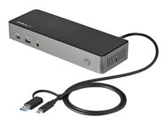 StarTech USB-C & USB-A Dock, Hybrid Universal Triple Monitor Laptop Docking Station w/ DisplayPort & HDMI 4K 60Hz, 85W Power Delivery, 6x USB Hub, Ethernet, Audio, USB 3.1 Gen 2 10Gbps - Multi-Monitor Dock (DK