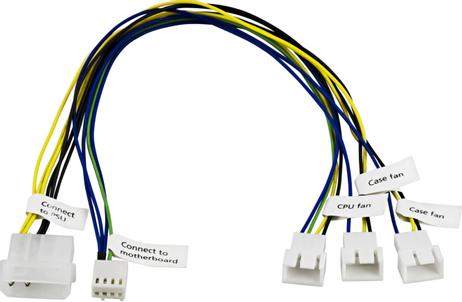 AKASA Fan Cable, 3 PWM fans from single PWM header (AK-CB002)