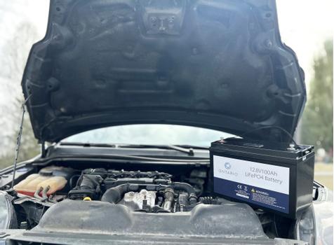 Ontario PRO MAX 12.8V 100Ah LiFePO4 litiumbatteri (med blåtann) for båt, hytte, campingvogn og bobil (forbruk) (ONT12V-SYL-100AH)