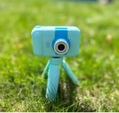 Barnekamera blå med stativ (X101S-BL)