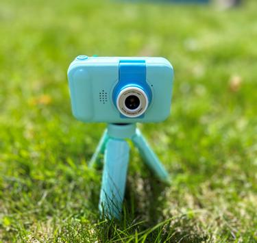 Barnekamera blå med stativ (X101S-BL)