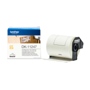 Brother original DK11247 store adresseetiketter i fast format, 103 mm x 164 mm - sort på hvit