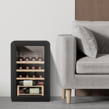 HCK vinkjøleskap 70L svart (SC-70R-S-BLACK)