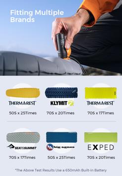 Flextail Zero Pump - verdens minste luftpumpe for liggeunderlag,  puter, badeleker mm. - med tømmefunksjon (ZERO-PUMP)