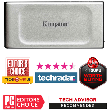 Kingston XS2000 4TB Portable SSD USB 3.2 Type-C, IP55, les/ skriv: opptil 2000/ 2000MB/ s (SXS2000/4000G)