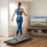 Urevo Spacewalk 3S tredemølle stigningsfunksjon 6km/t, 108x42cm løpebånd (URTM024)
