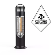 IMUS terrassevarmer med "Safe Touch"-teknologi kun 67cm høy - 550W (tilsvarer 1500W*)