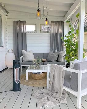 IMUS terrassevarmer med "Safe Touch"-teknologi kun 67cm høy - 550W (tilsvarer 1500W*) (526-1180)