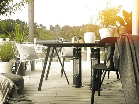 IMUS terrassevarmer med "Safe Touch"-teknologi kun 67cm høy - 550W (tilsvarer 1500W*) (526-1180)