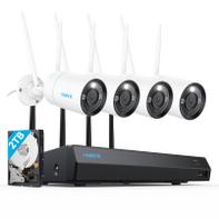Reolink trådløs kameraovervåkningspakke - 4 AI-kameraer 2TB NVR med Wi-Fi 6