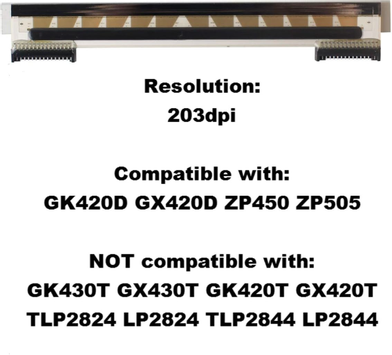 Zebra 1 - skriverhode (105934-037)