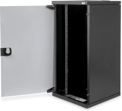 Digitus DN-10-12U-B - rack - 12U Network Cabinet 10" - 12U - Wall mounting - 592x312x300mm - max. Load 30kg - usable Depth 250mm - Black (DN-10-12U-B)