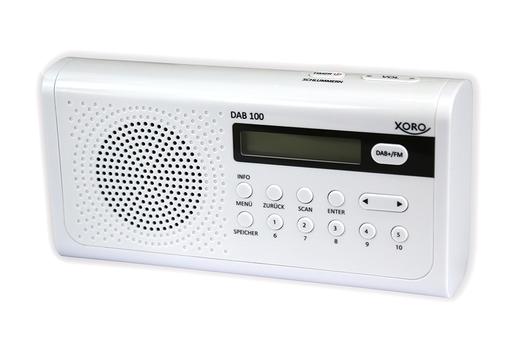 XORO DAB 100 DAB/ DAB+/ FM radiomottak,  alarmfunksjon,  LCD med bakgrunnsbelysning,  teleskopantenne i metall (XOR400392)