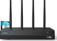 Reolink 12-kanalers Wi-Fi 6 NVR med 2TB harddisk, 4x RJ-45 uten PoE (NVS12W)